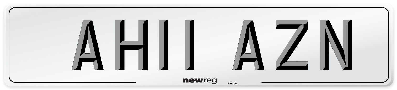AH11 AZN Number Plate from New Reg